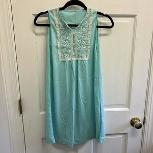 Vintage Gossard Nightgown Artemis Embroidered Flowers Baby Doll  Petite MCM